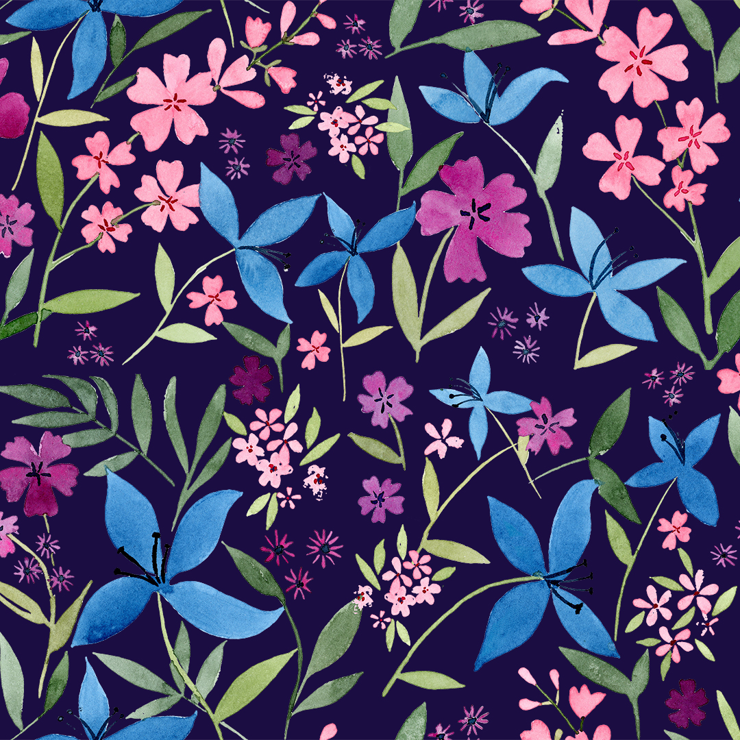 Wildflower Sway - Dark blue product preview