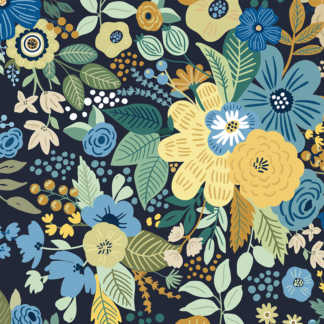 Mustard and Navy - Seamless Pattern - Product Preview