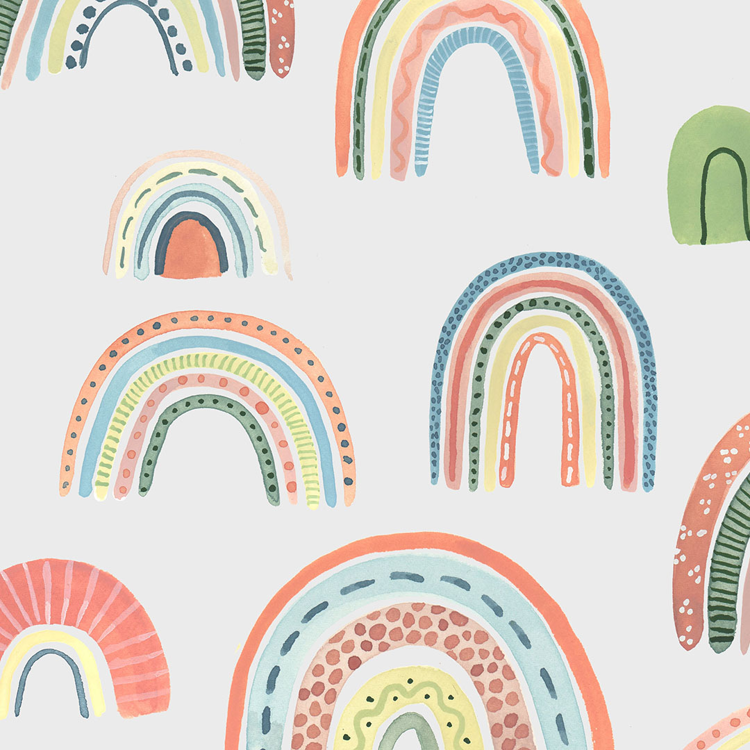 Rainbows a Plenty - Seamless Pattern - Product Preview