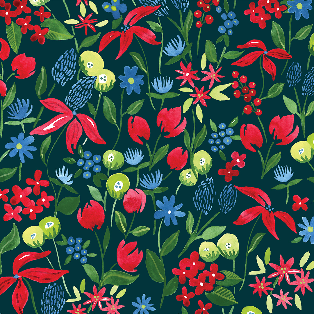 Porch Pot - Dark Green - Seamless Pattern Product Preview