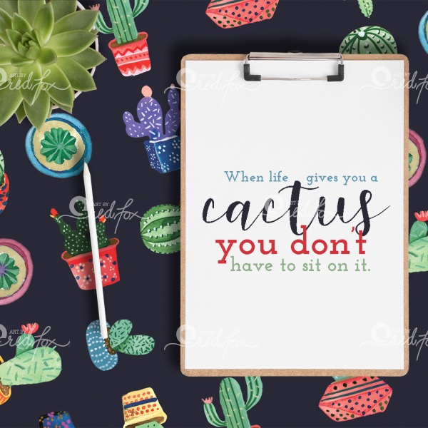 Pleasant Prickles - Seamless Pattern - Product Preview