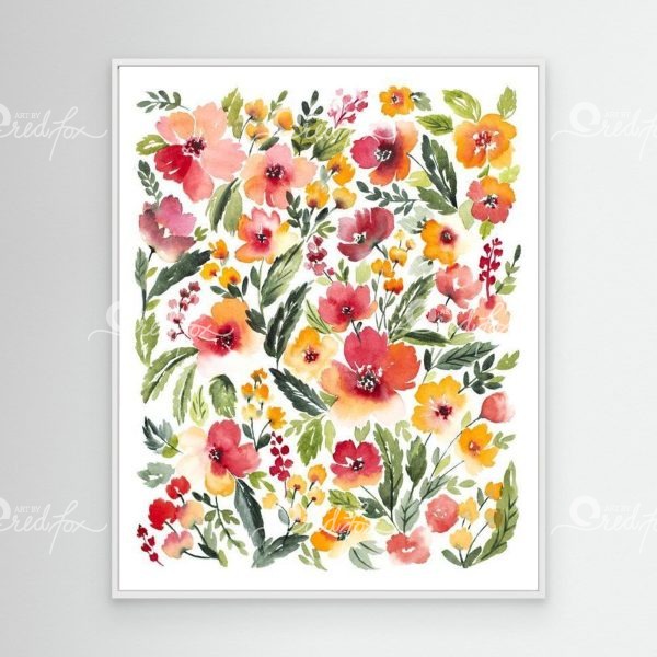 Fall Blooms – Art by Red Fox