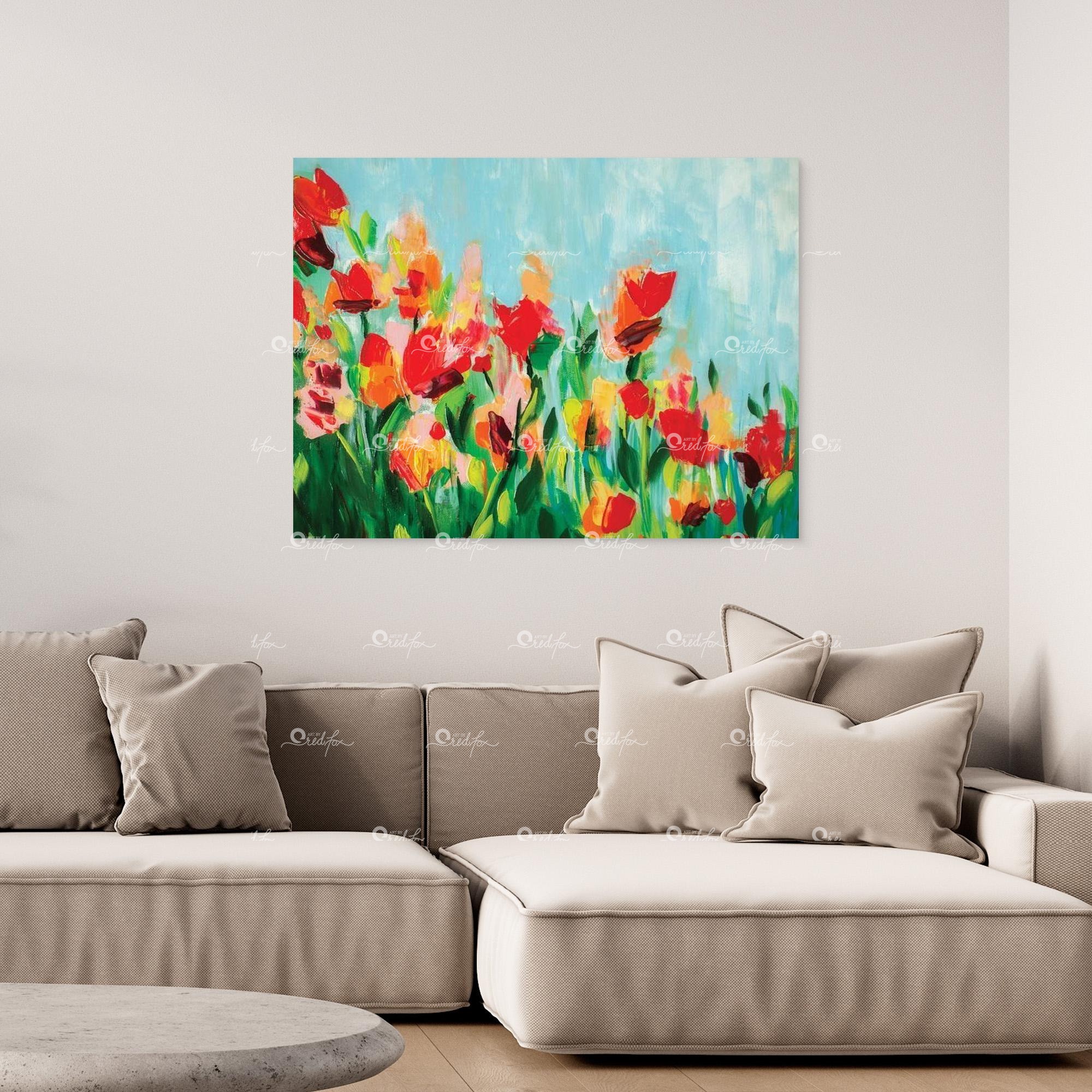 Red Meets Orange - Wrapped Canvas Red Meets Orange - Canvas