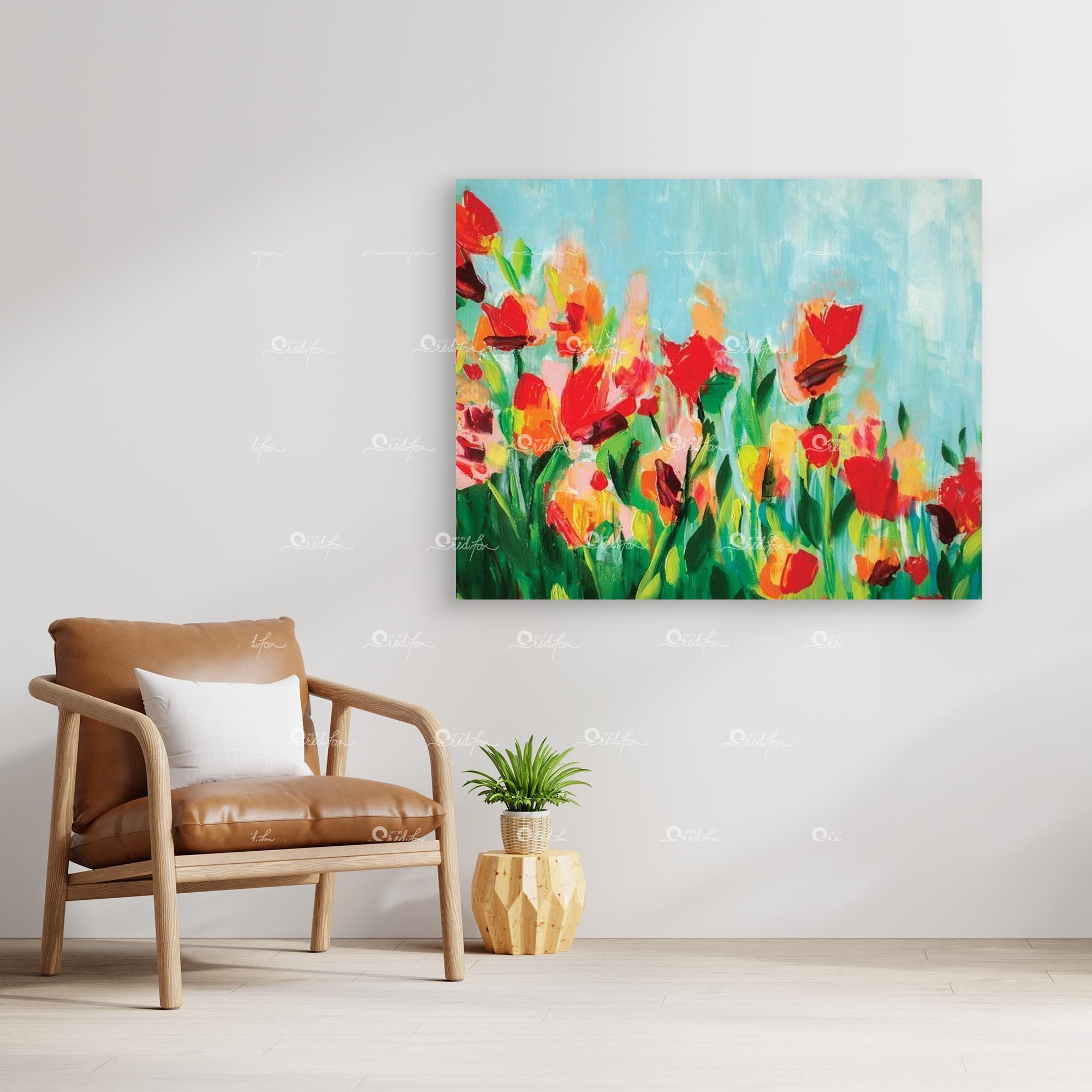 Red Meets Orange - Canvas