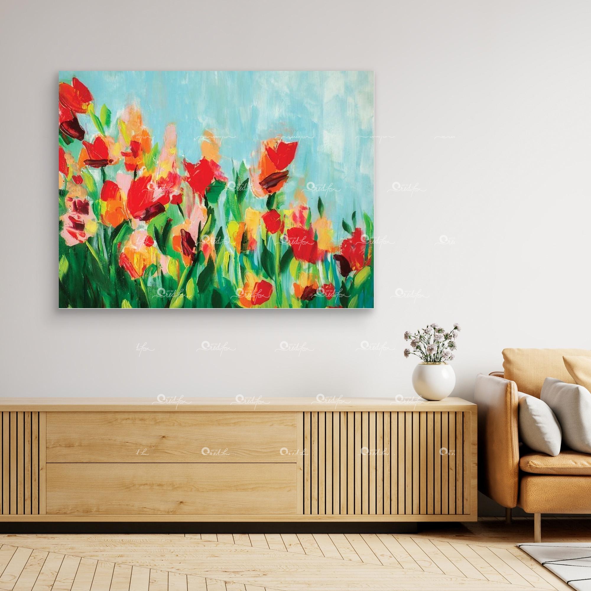 Red Meets Orange - Canvas